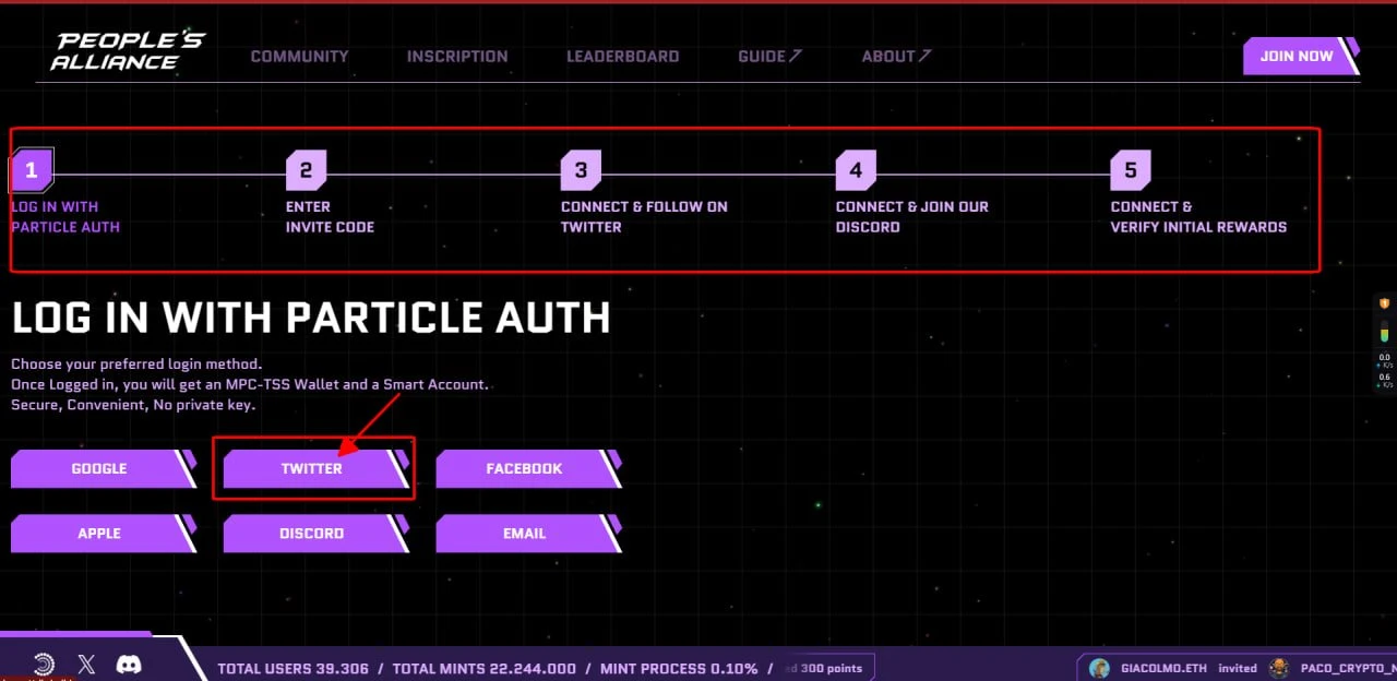 first mint ally inscription guide on linea 65b975525019b