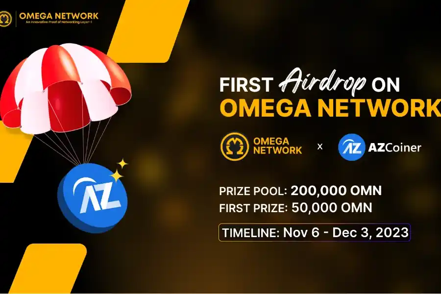 Join Azcoiner Airdrops On Omega Network And Receive Rewards Up To 200,000 Omn_65b94f433f58f.webp