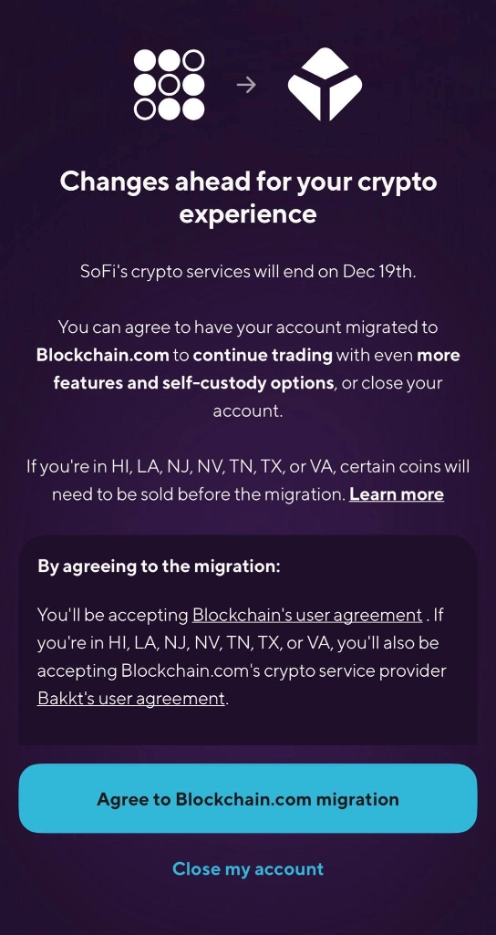 sofi is gradually being isolated from cryptocurrency 65b97d81c0403