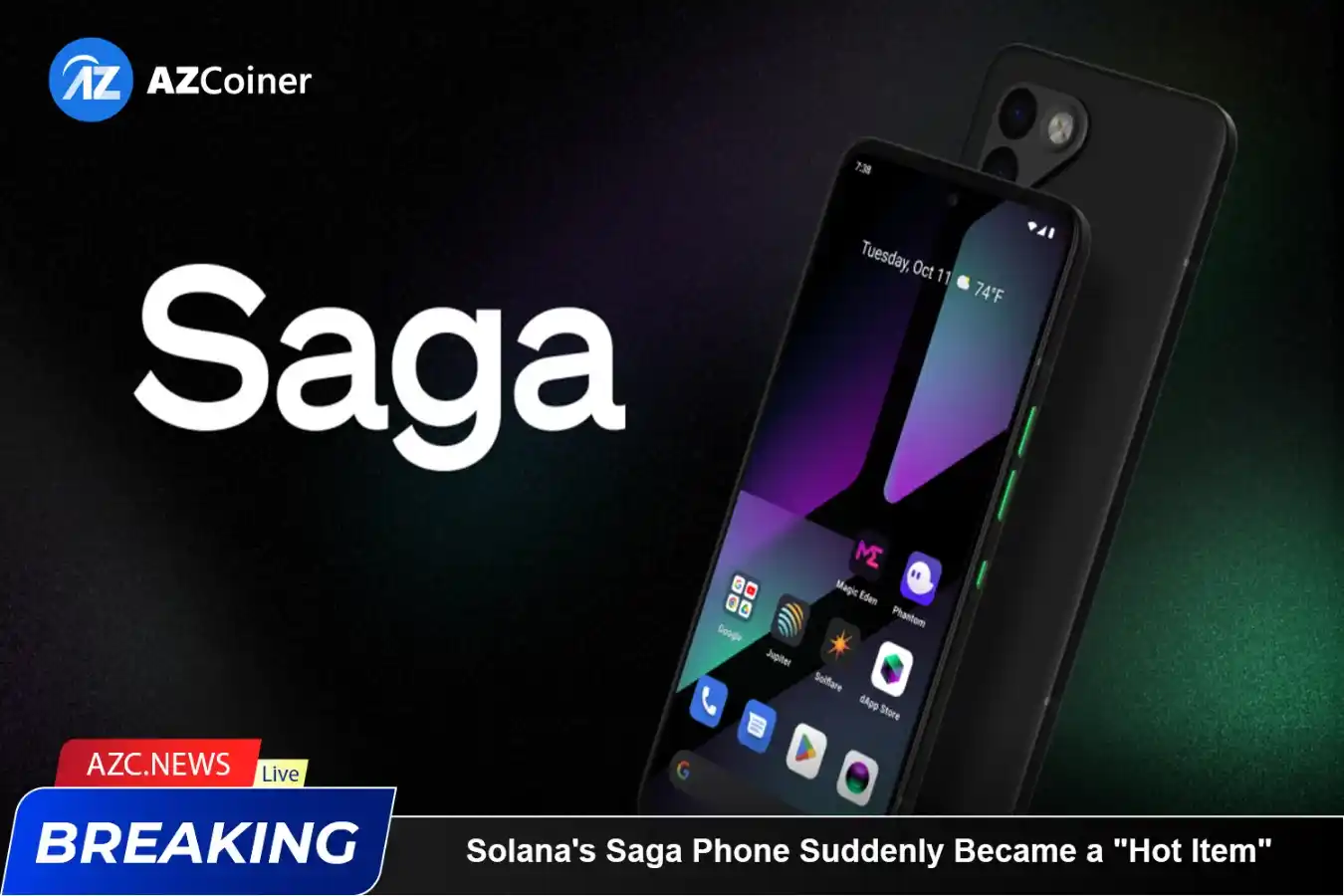 Solana’s Saga Phone Suddenly Became A “hot Item” Because Of A Memecoin_65b972494a94f.webp