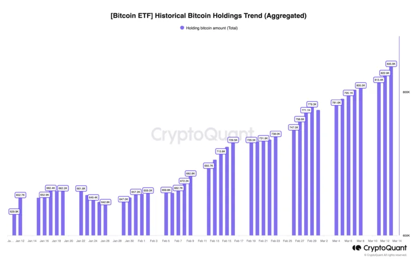 Bitcoin Etf Historical Bitcoin Holdings Trend Aggregated 2