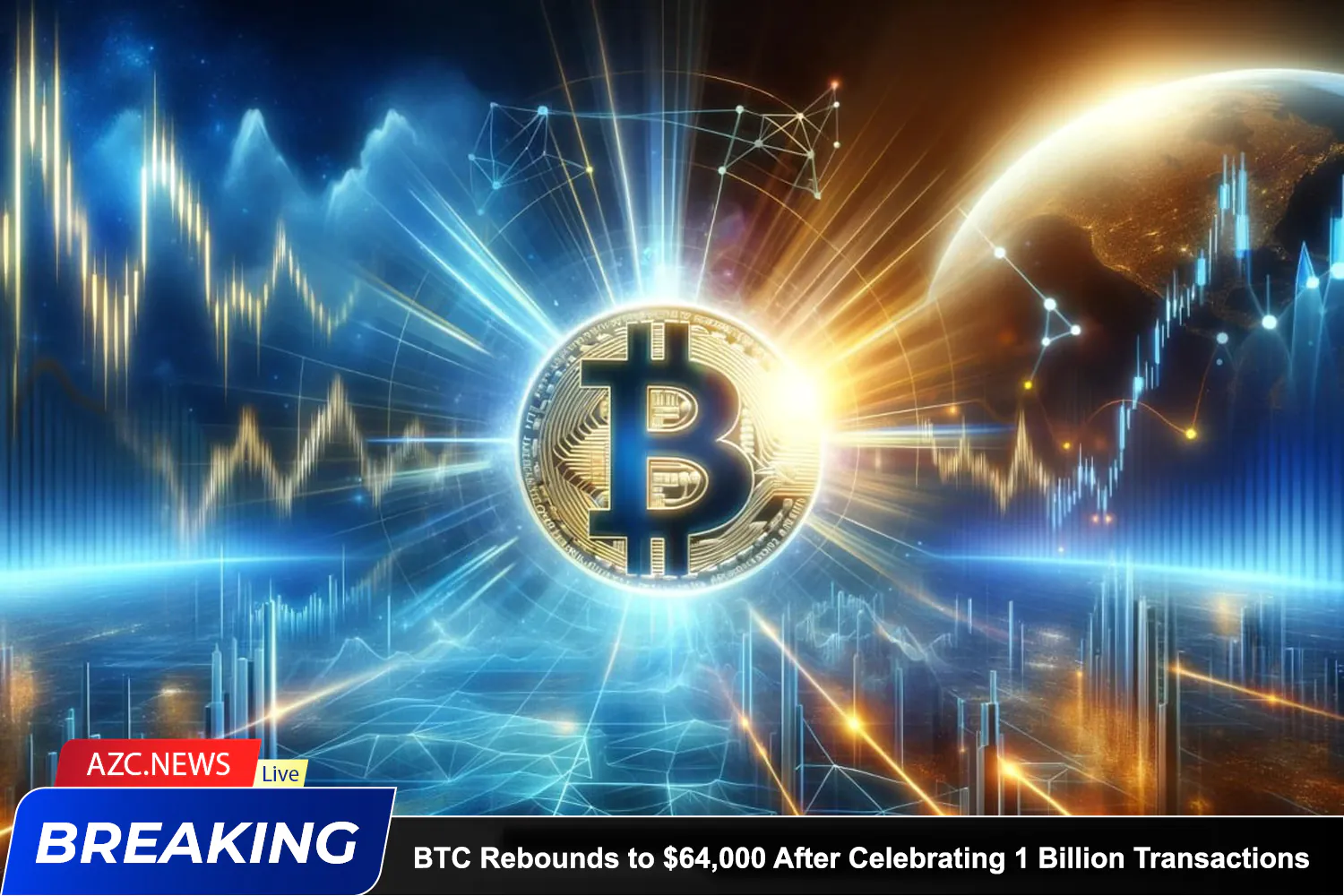 Azcnews Bitcoin Rebounds To $64,000 After Celebrating 1 Billion Transactions