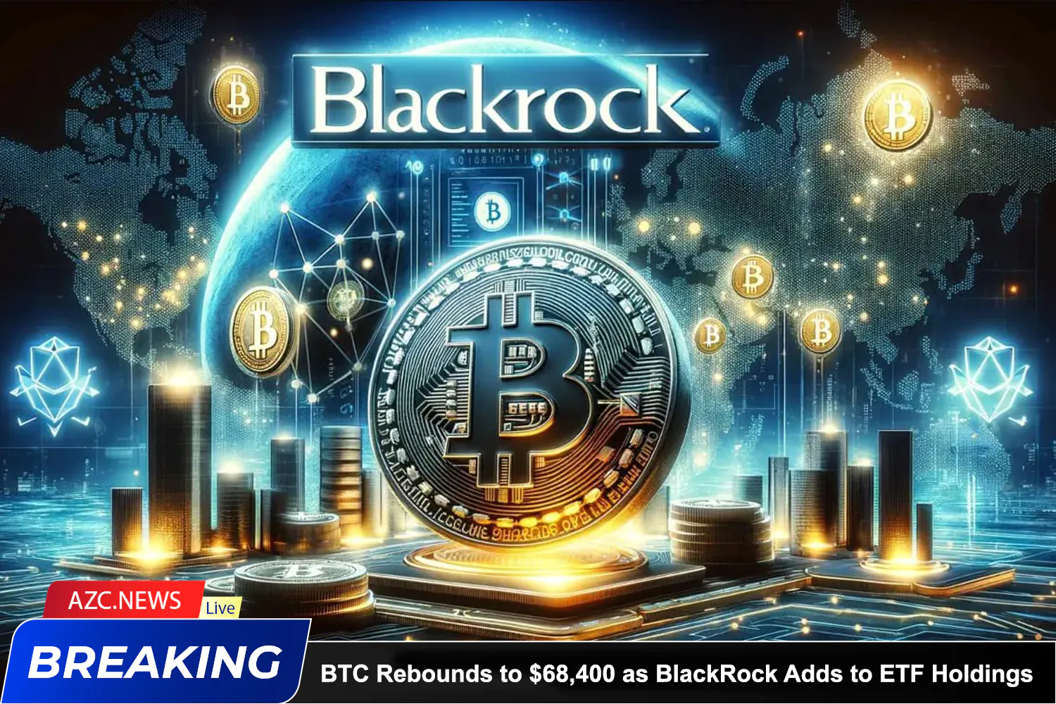 Azcnews Bitcoin Rebounds To $68,400 As Blackrock Adds To Etf Holdings