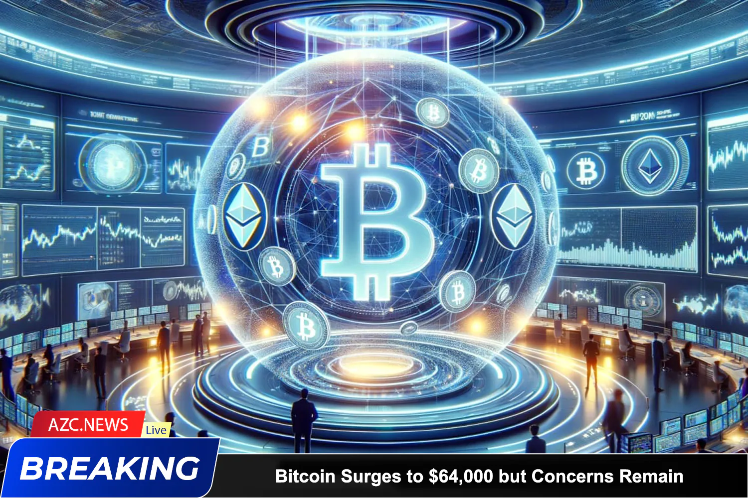 Azcnews Bitcoin Surges To $64,000 But Concerns Remain