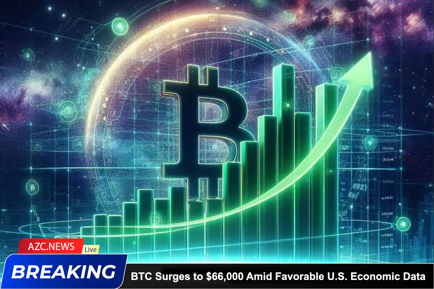 Azcnews Bitcoin Surges To $66,000 Amid Favorable U.s. Economic Data