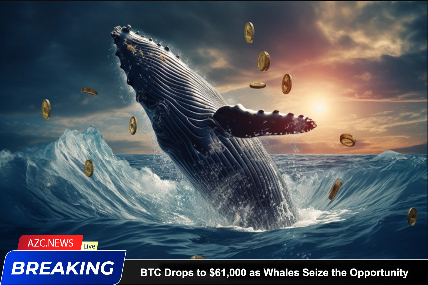 Azcnews Bitcoin Drops To $61,000 As Whales Seize The Opportunity To Accumulate