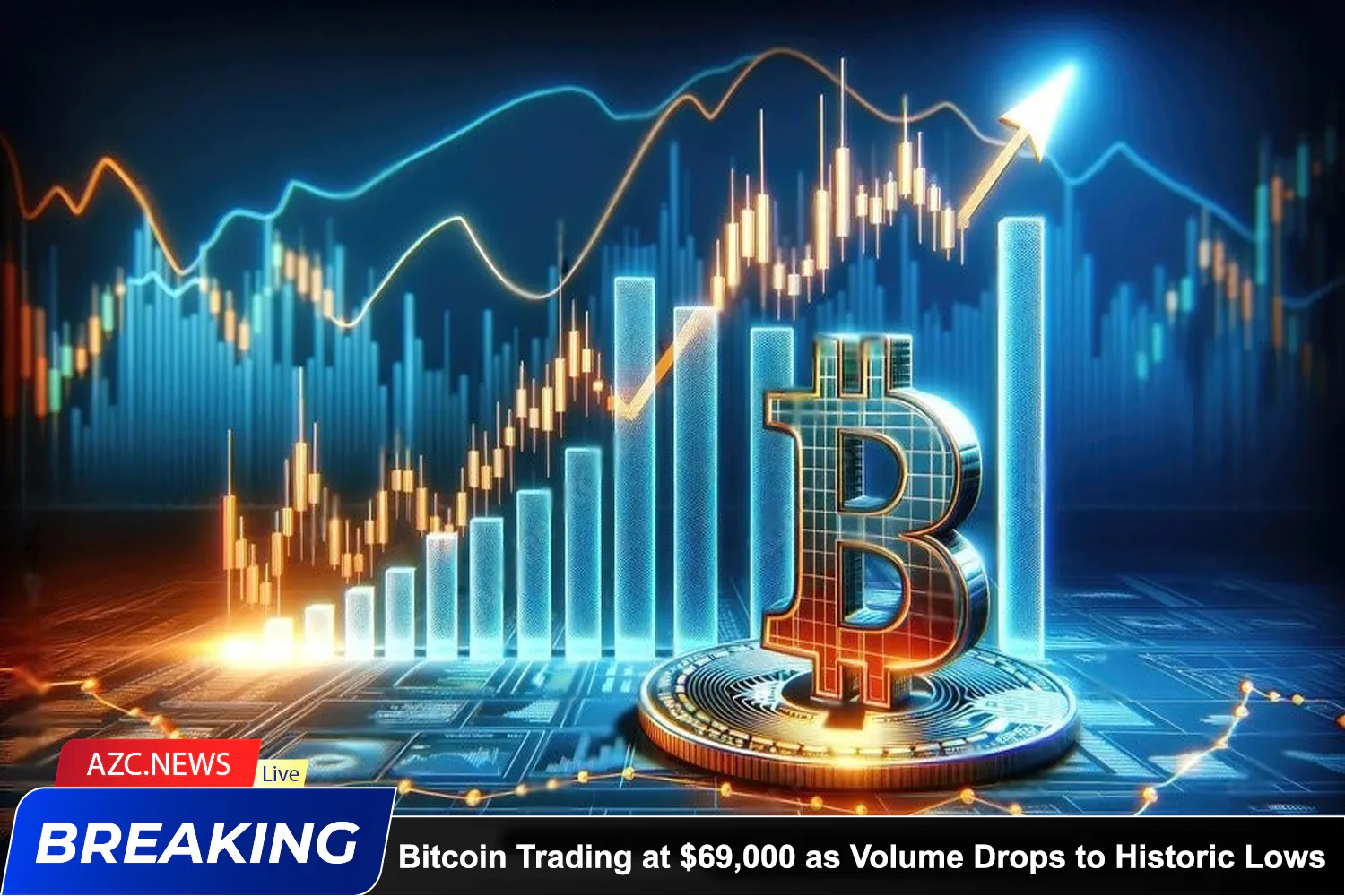 Azcnews Bitcoin Trading At $69,000 As Volume Drops To Historic Lows