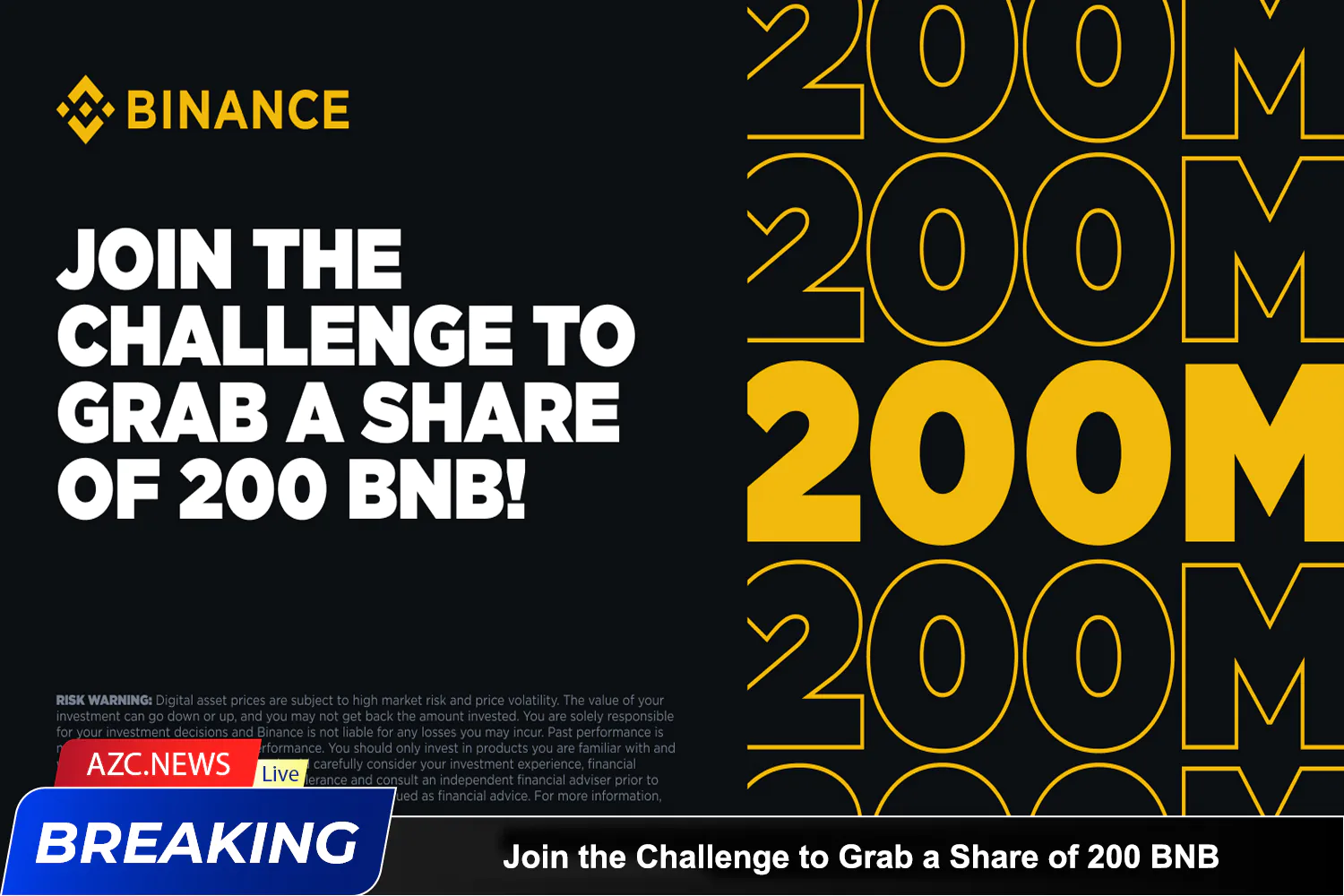 Azcnews Join The Challenge To Grab A Share Of 200 Bnb