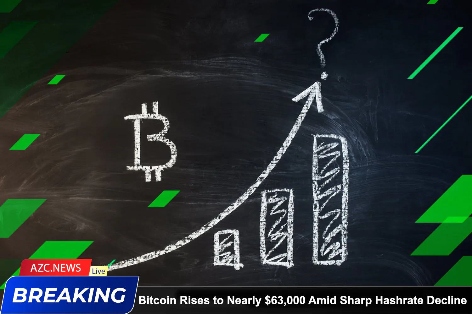 Azcnews Bitcoin Rises To Nearly $63,000 Amid Sharp Hashrate Decline