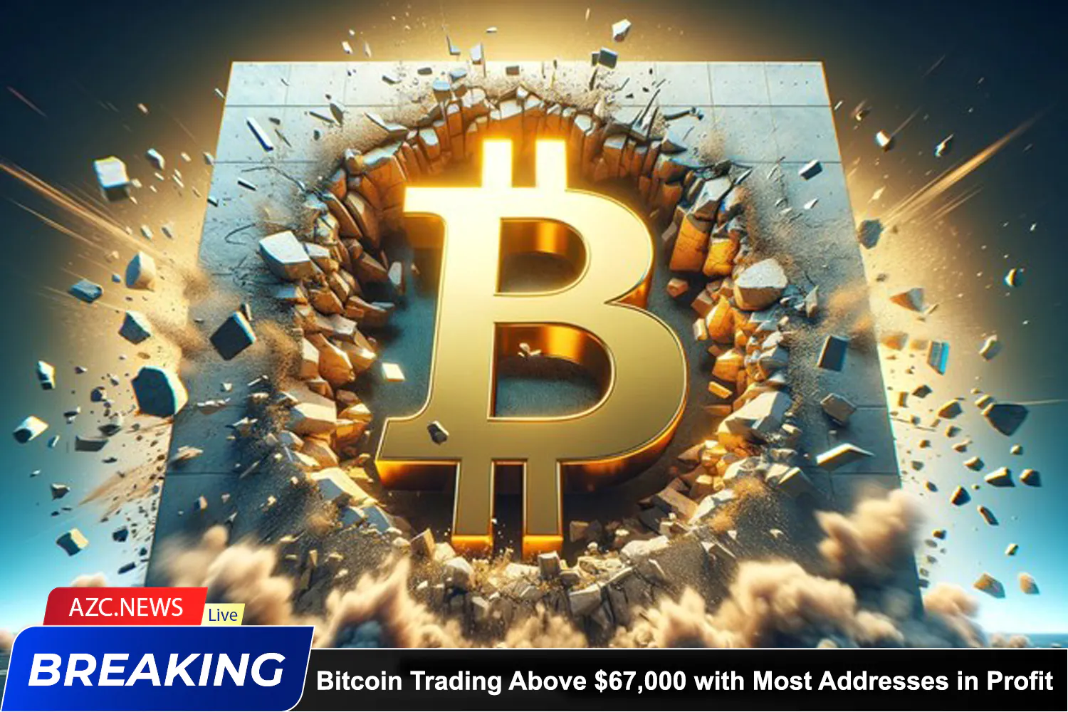 Azcnews Bitcoin Trading Above $67,000 With Most Addresses In Profit