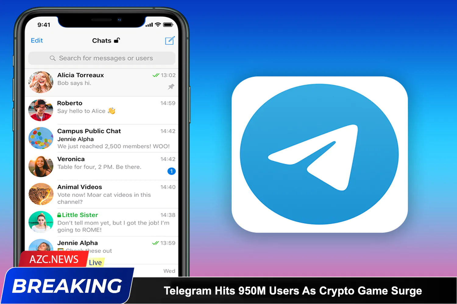 Azcnews Telegram Hits 950m Users As Crypto Game Surge