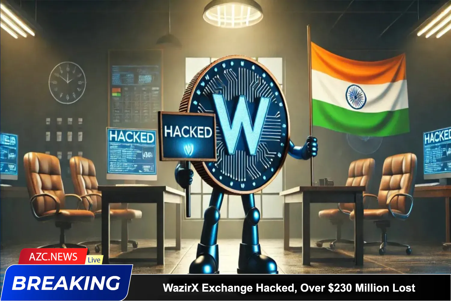 Azcnews Wazirx Exchange Hacked, Over $230 Million Lost