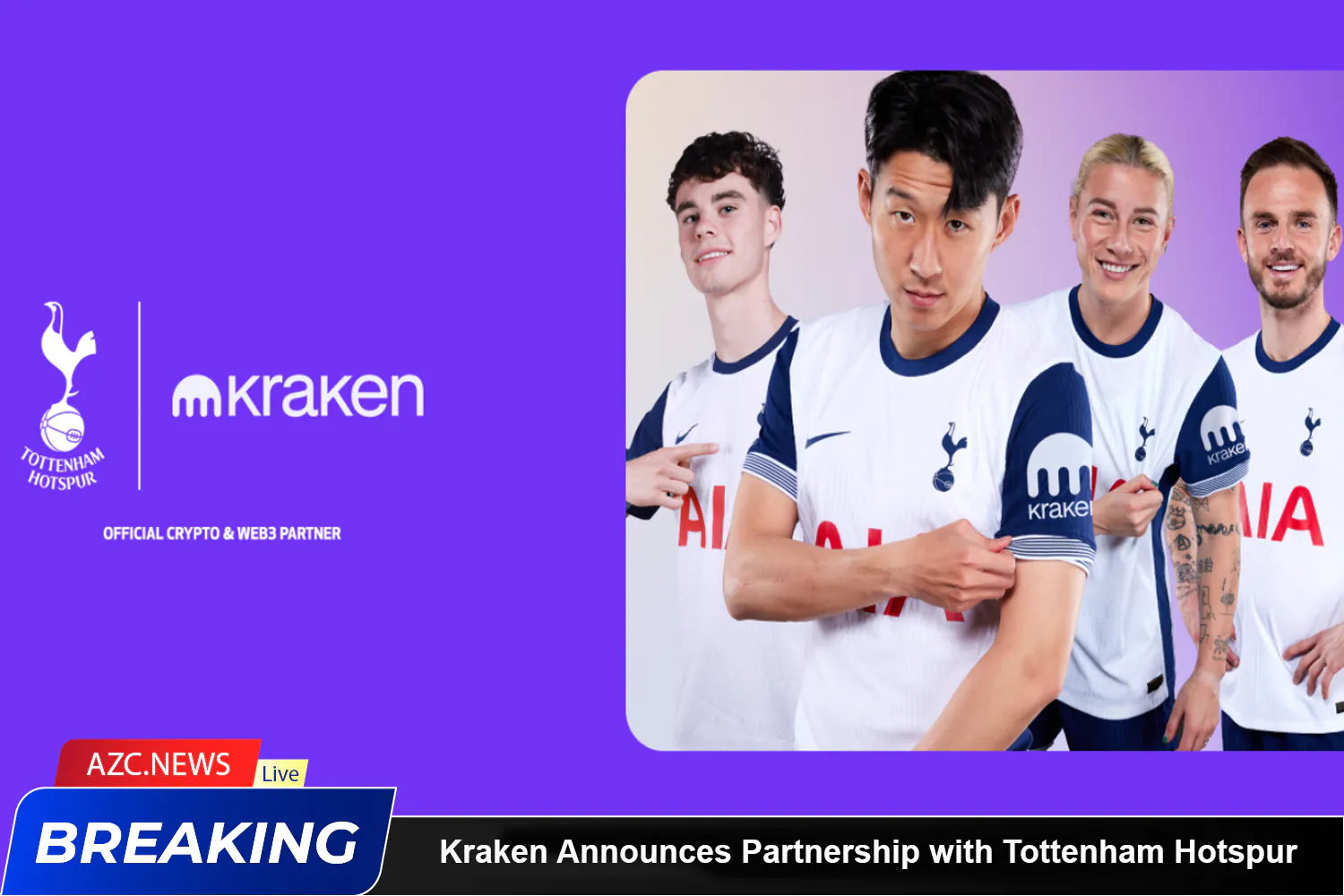 Kraken Announces Partnership With Tottenham Hotspur Football Club