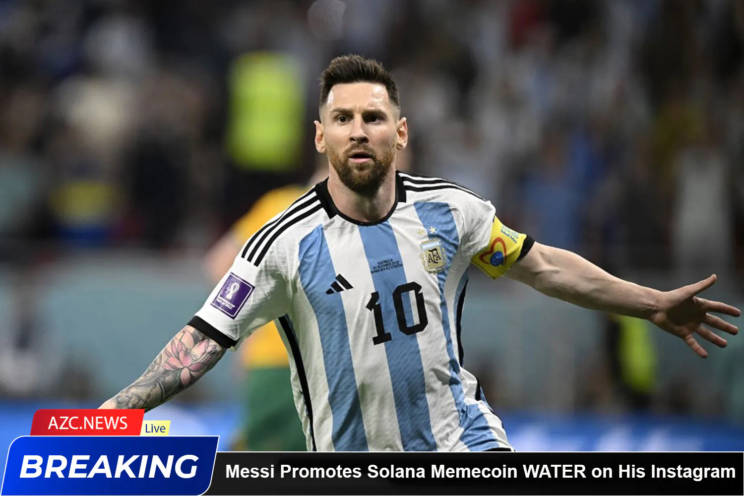 Messi Promotes Solana Memecoin Water On His Instagram