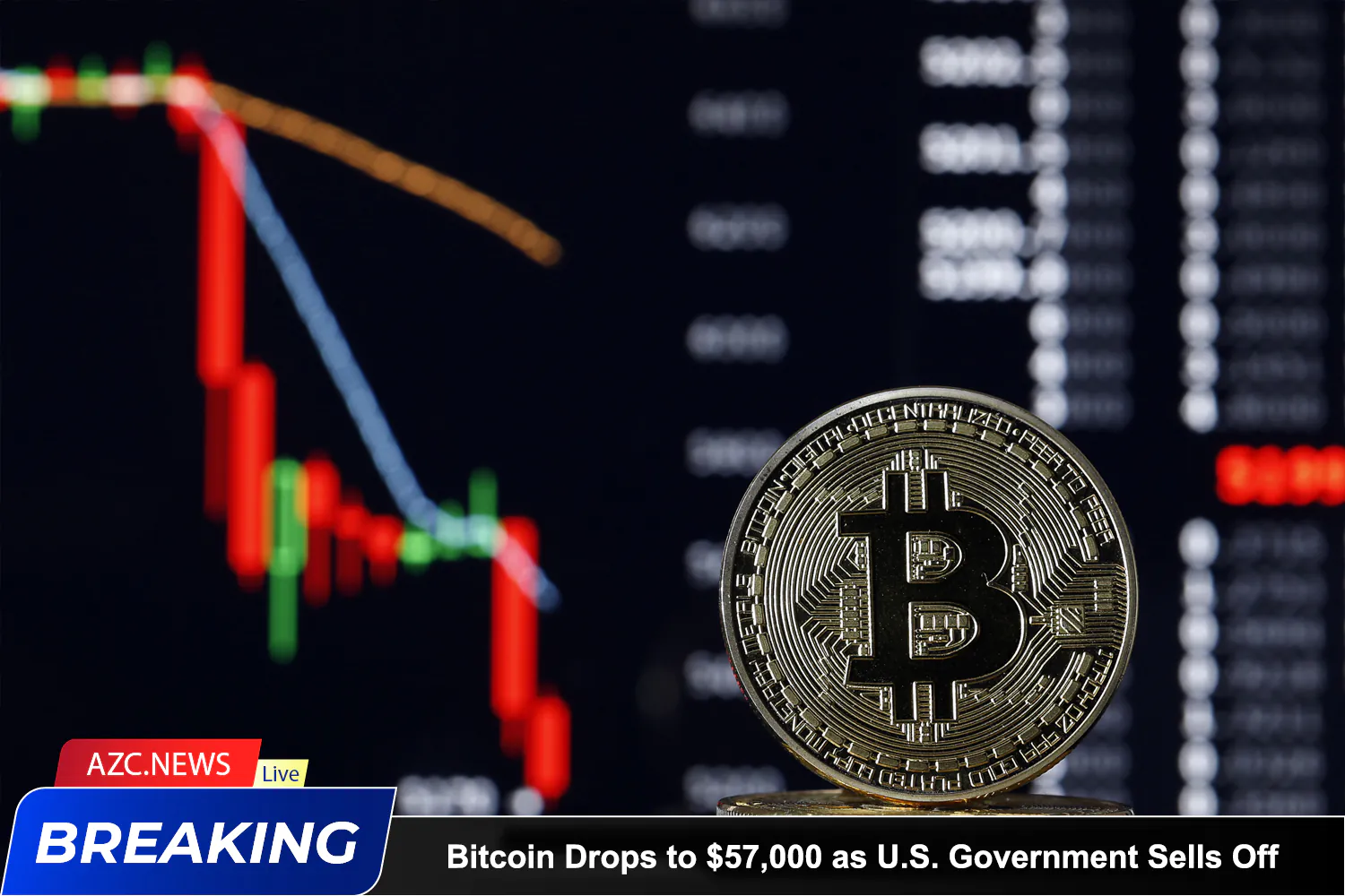 Azcnews Bitcoin Drops To $57,000 As U.s. Government Sells Off