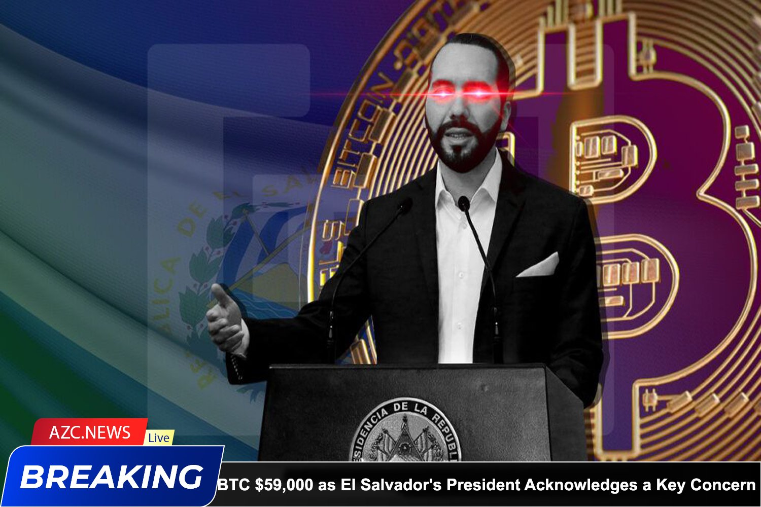 Azcnews Breaking Bitcoin Drops To $59,000 As El Salvador's President Acknowledges A Key Concern