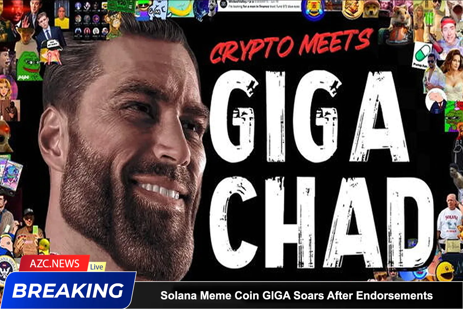 Azcnews Solana Meme Coin Giga Soars After Endorsements