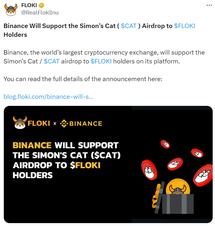 Binance Support Simon's Cat Airdrop