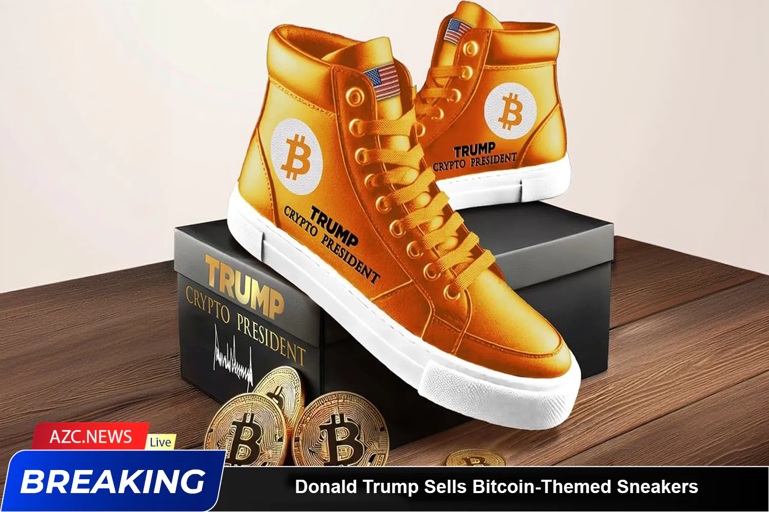 Donald Trump Sells Bitcoin Themed Sneakers