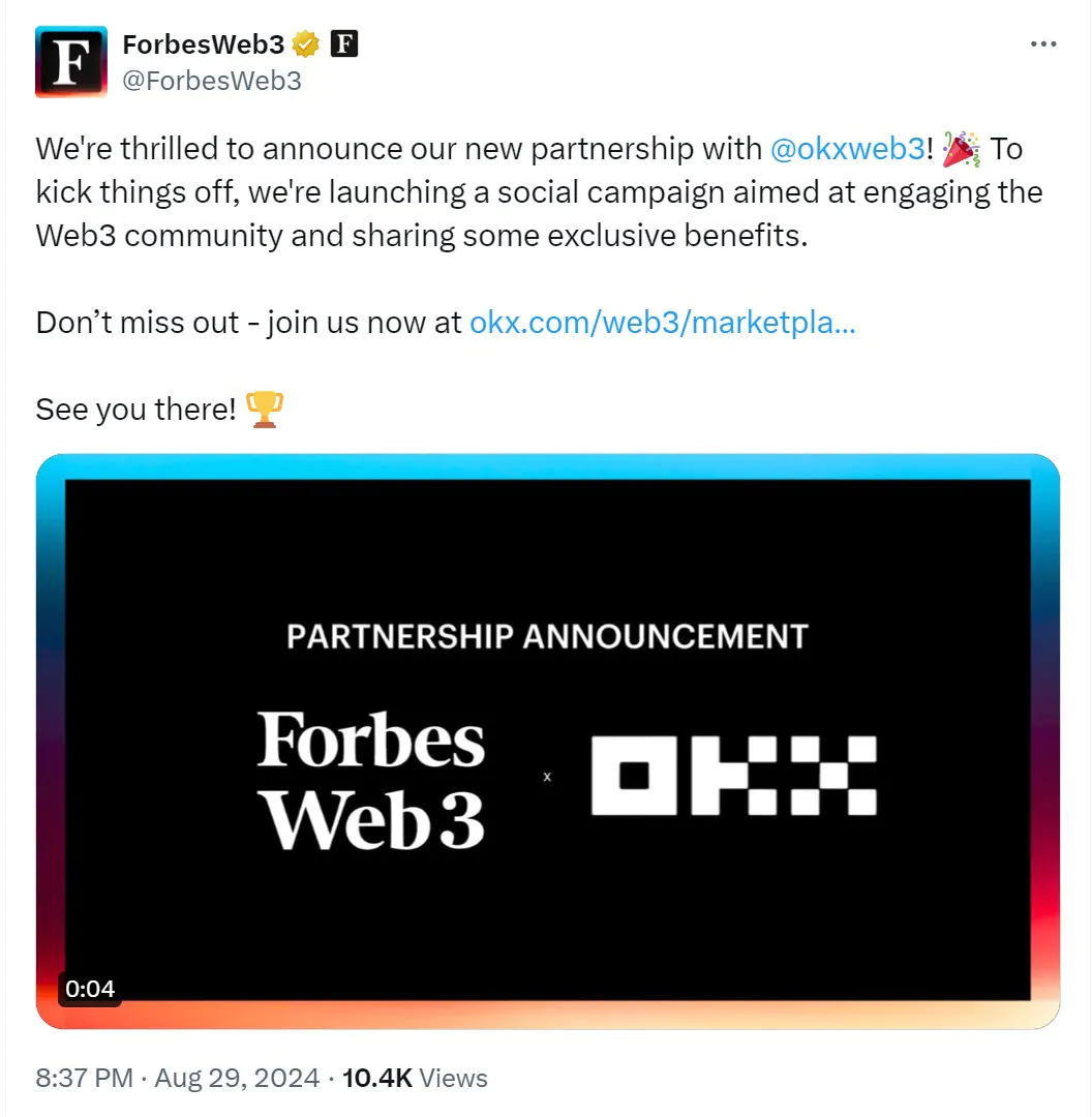 Forbes Partners With Okx To Launch Exclusive Nft Community