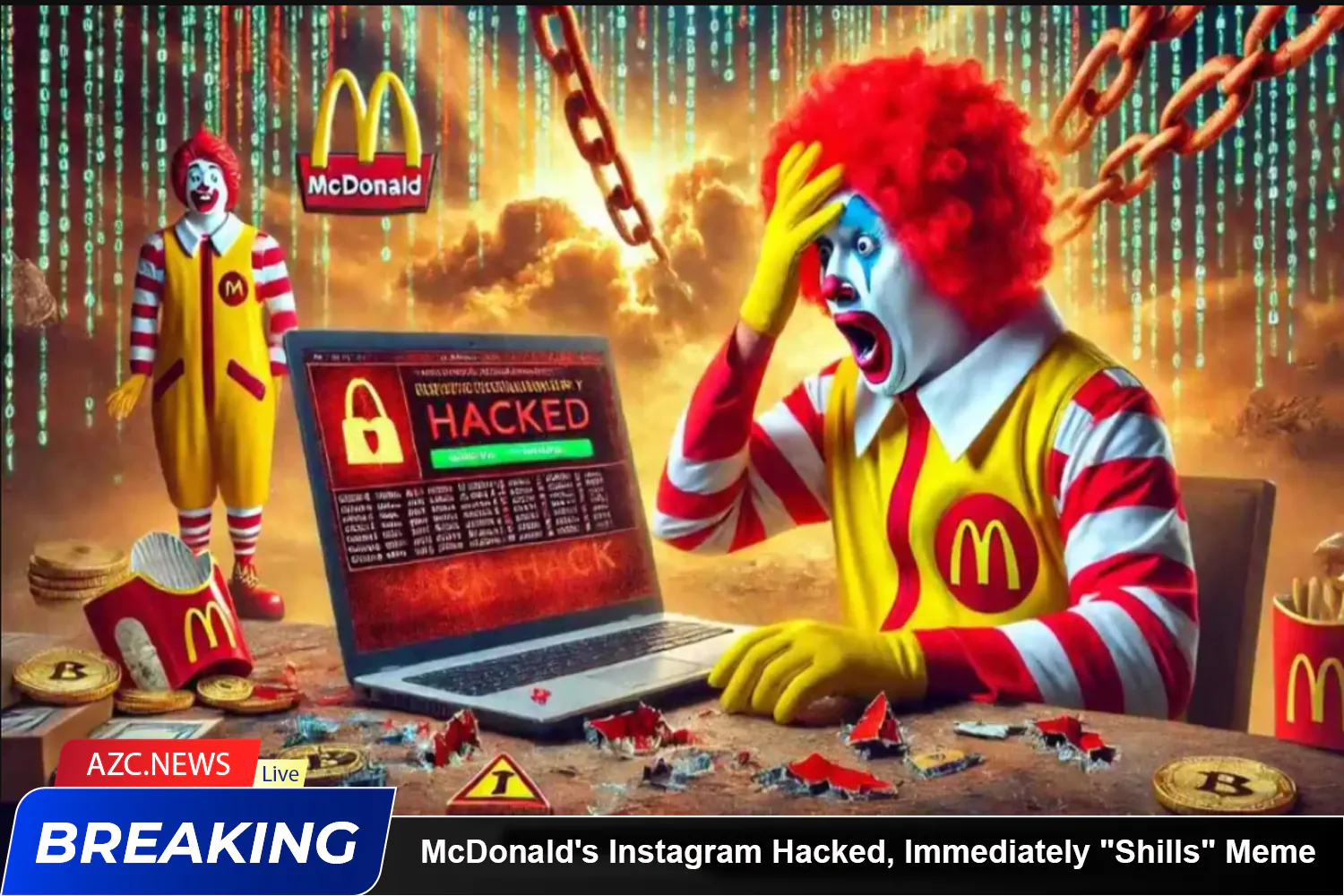 Mcdonald's Instagram Hacked, Immediately Shills Meme Coin