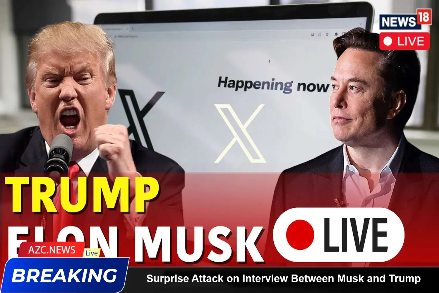 Surprise Attack On Interview Between Elon Musk And Donald Trump