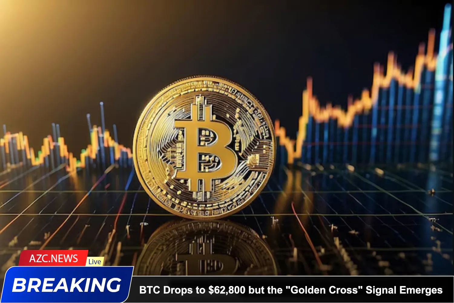 Azcnews Bitcoin Drops To $62,800 But The Golden Cross Signal Emerges