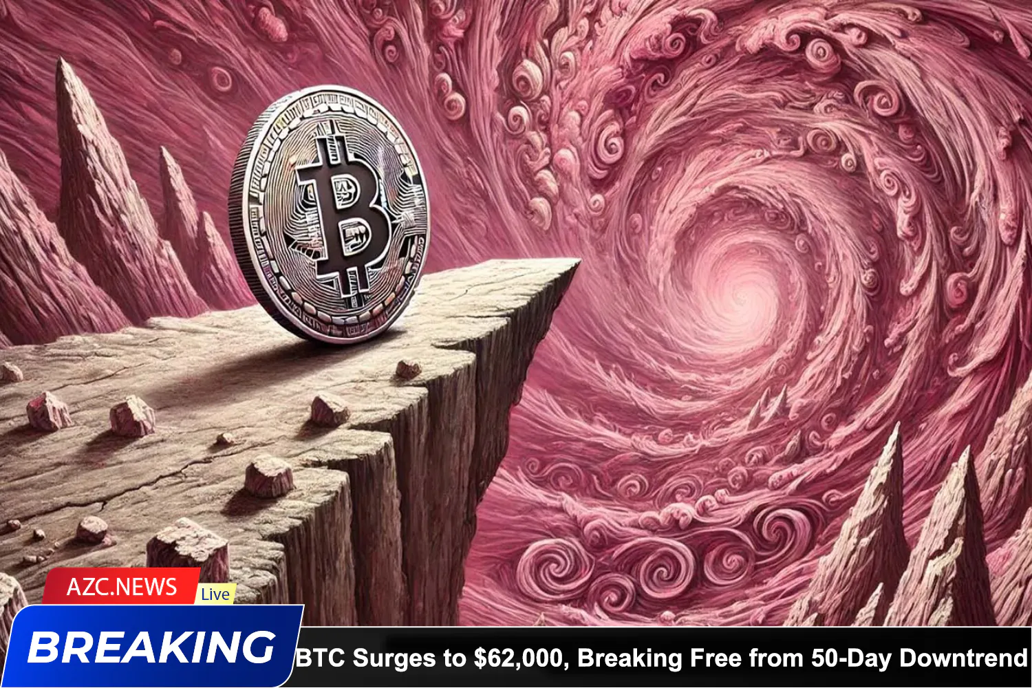 Azcnews Bitcoin Surges To $62,000, Breaking Free From 50 Day Downtrend