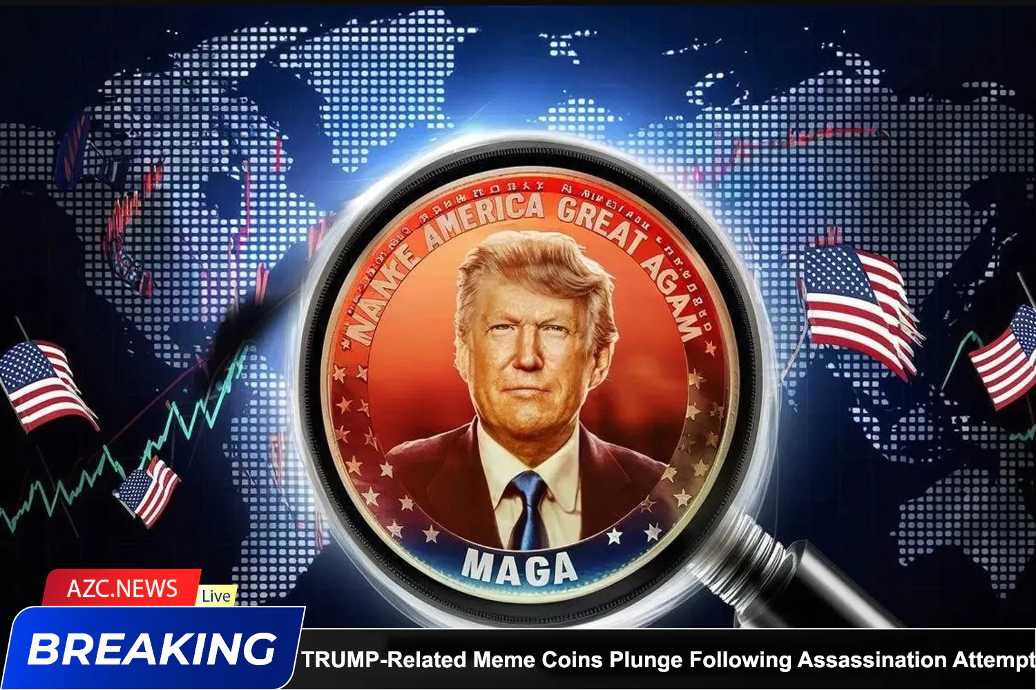 Azcnews Breaking Trump Related Meme Coins Plunge Following Assassination Attempt