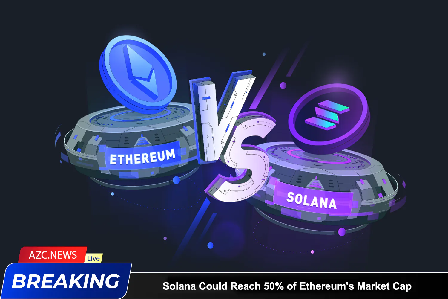 Azcnews Solana Could Reach 50% Of Ethereum's Market Cap