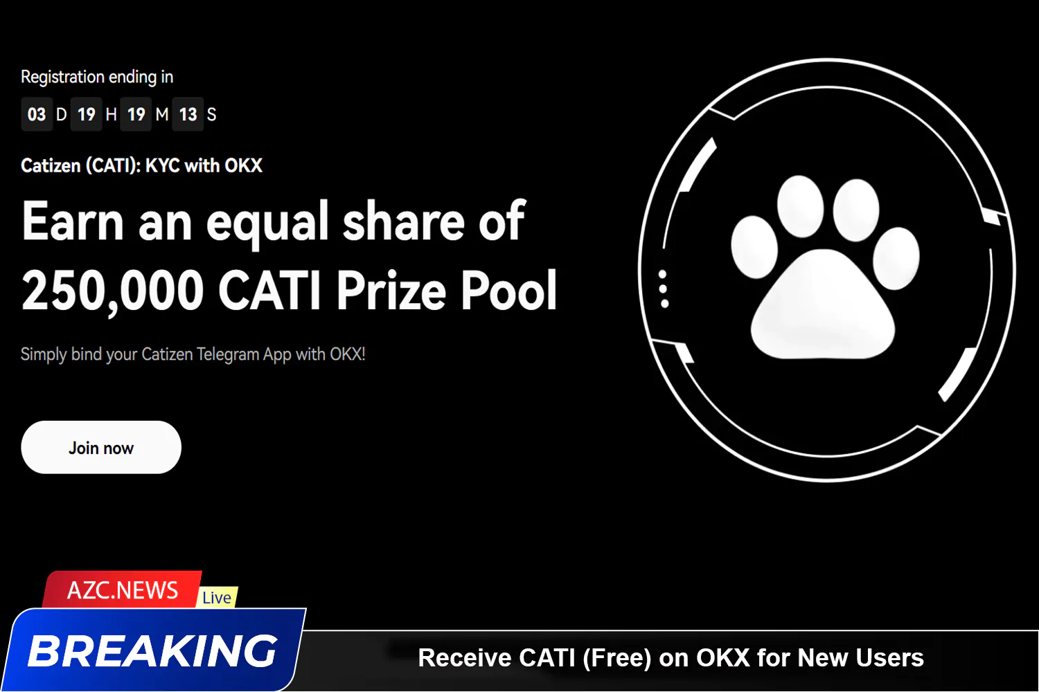 Receive Cati (free) On Okx For New Users