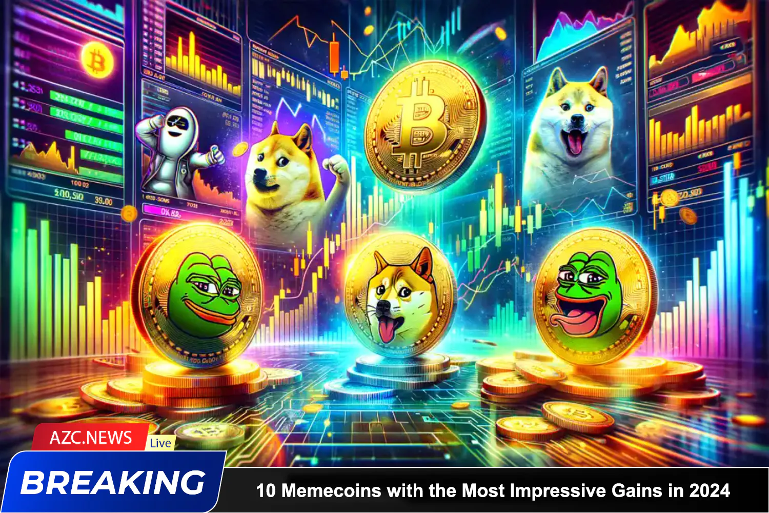 10 Memecoins With The Most Impressive Gains In 2024