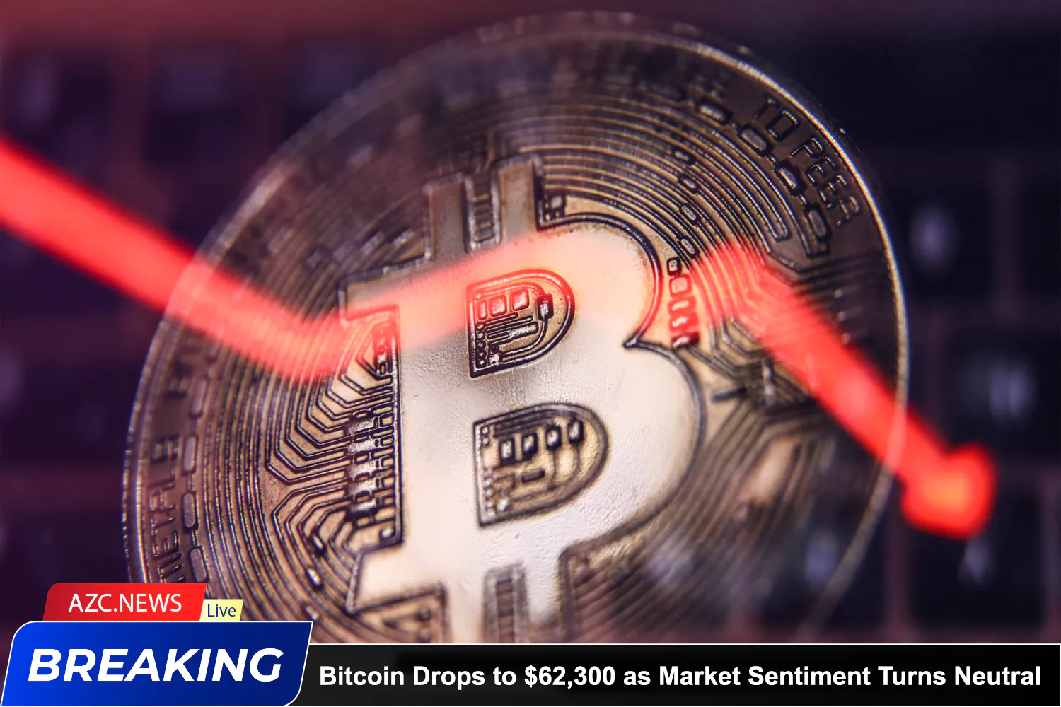 Azcnews Bitcoin Drops To $62,300 As Market Sentiment Turns Neutral