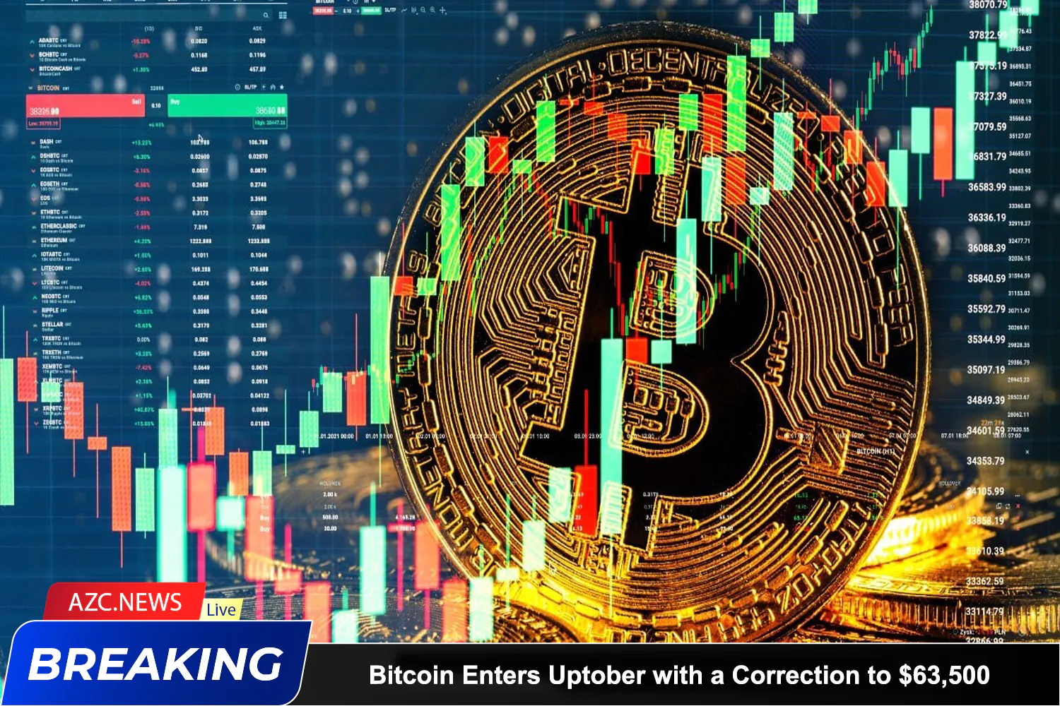 Azcnews Bitcoin Enters Uptober With A Correction To $63,500