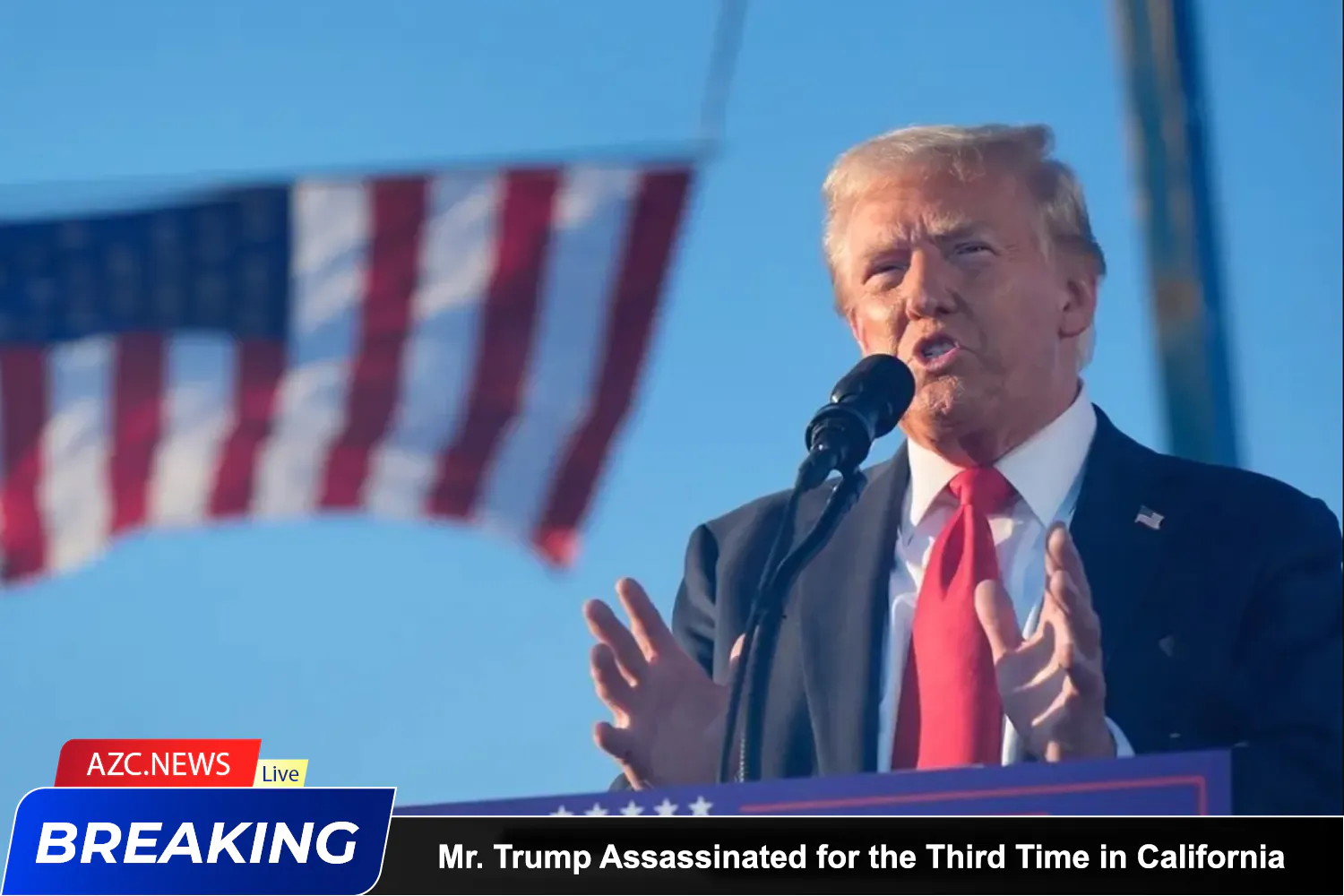 Mr Trump Assassinated For The Third Time In California