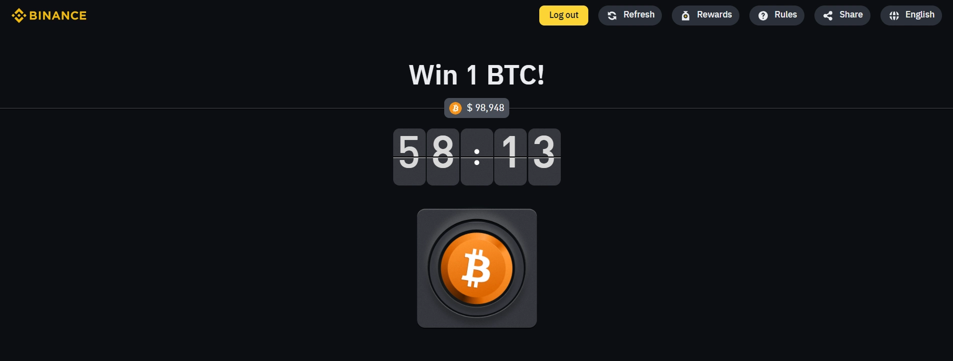 Guide to Participating in the Bitcoin Button on Binance for a Chance to Win 1 BTC