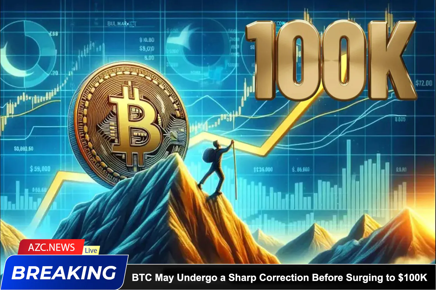 Azcnews Bitcoin May Undergo A Sharp Correction Before Surging To $100k