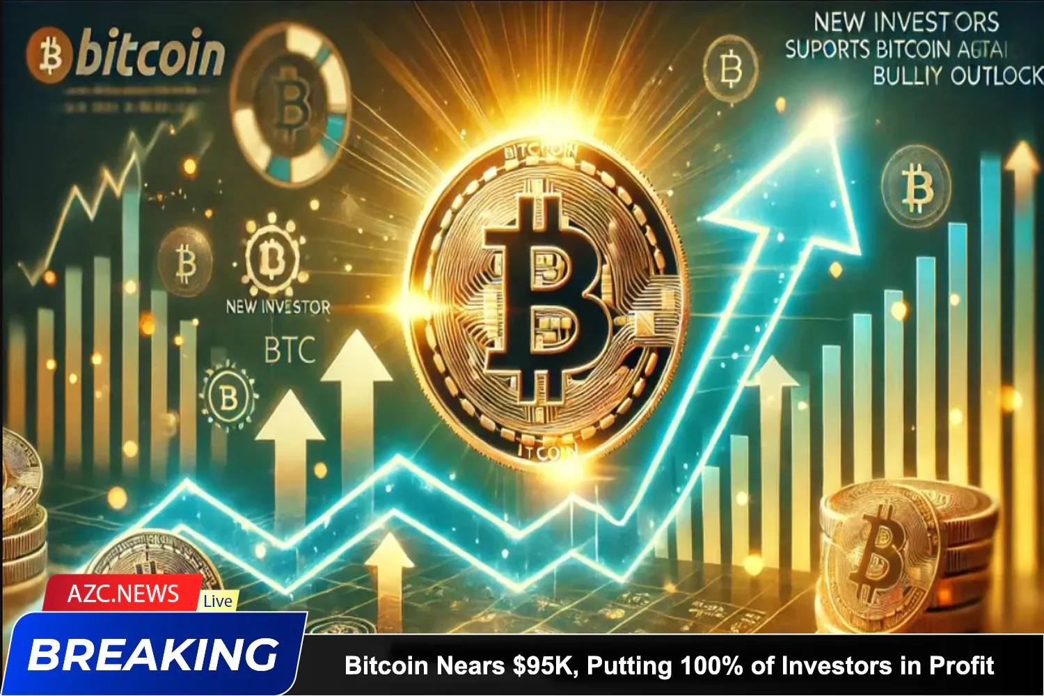 Azcnews Bitcoin Nears $95k, Putting 100% Of Investors In Profit