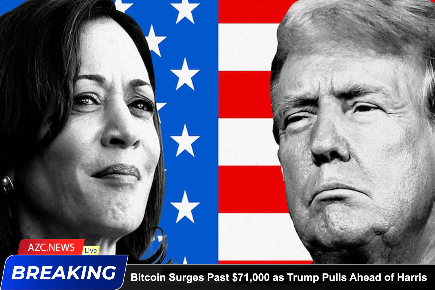 Azcnews Bitcoin Surges Past $71,000 As Trump Pulls Ahead Of Harris