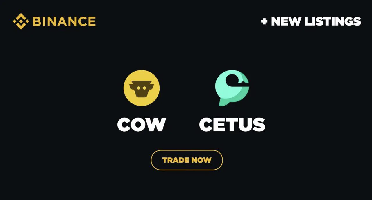 Binance Listed Cow And Cetus