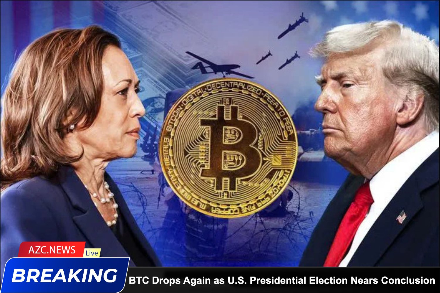 Bitcoin Drops Again As U.s. Presidential Election Nears Conclusion