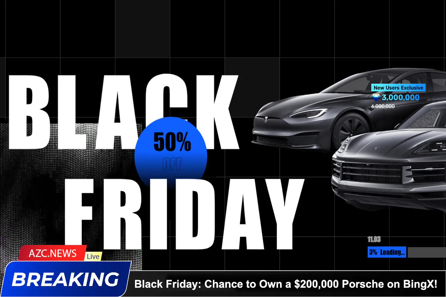 Black Friday Chance To Own A $200,000 Porsche On Bingx!