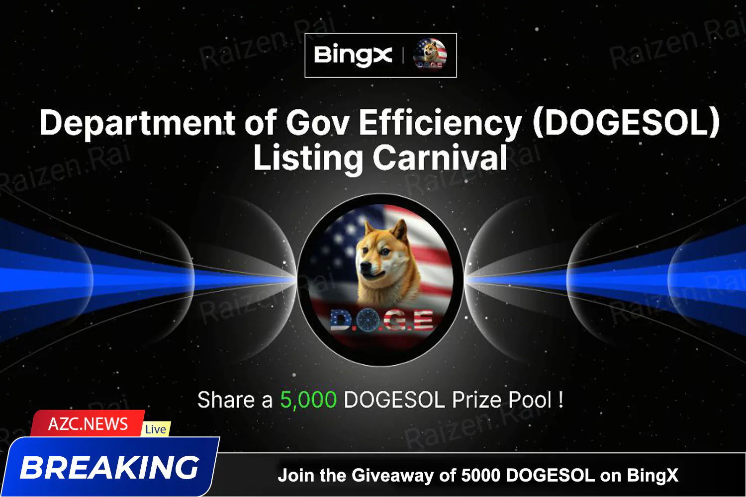 Join The Giveaway Of 5000 Dogesol On Bingx