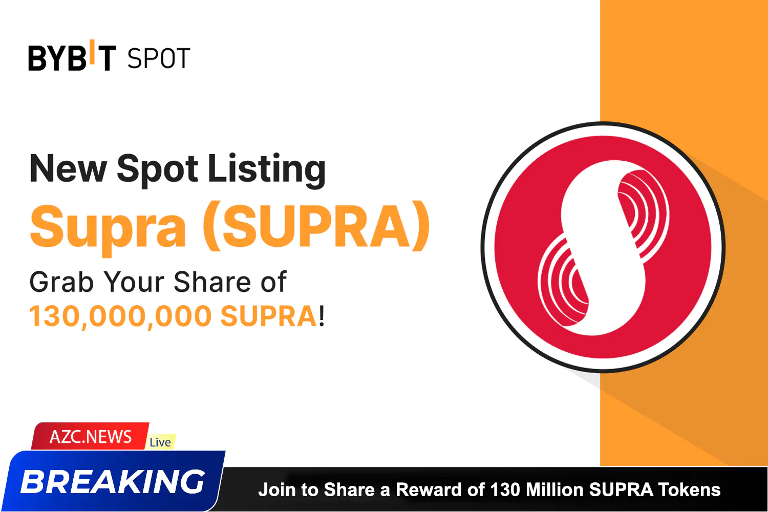 Join To Share A Reward Of 130 Million Supra Tokens On Bybit