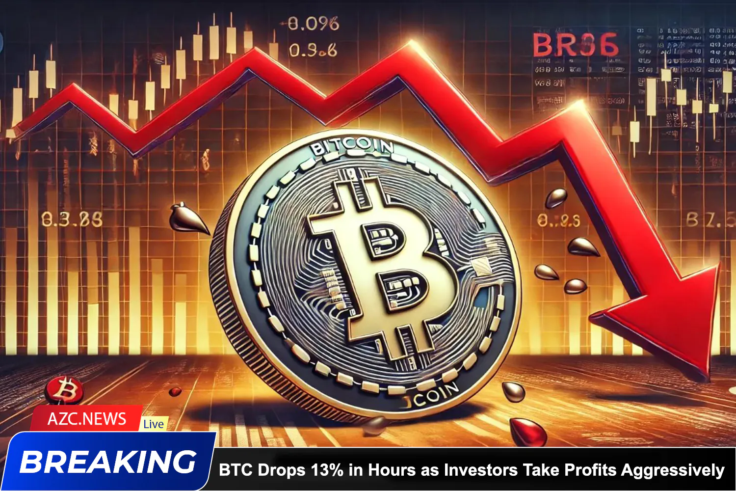 Azcnews Bitcoin Drops 13% In Hours As Investors Take Profits Aggressively