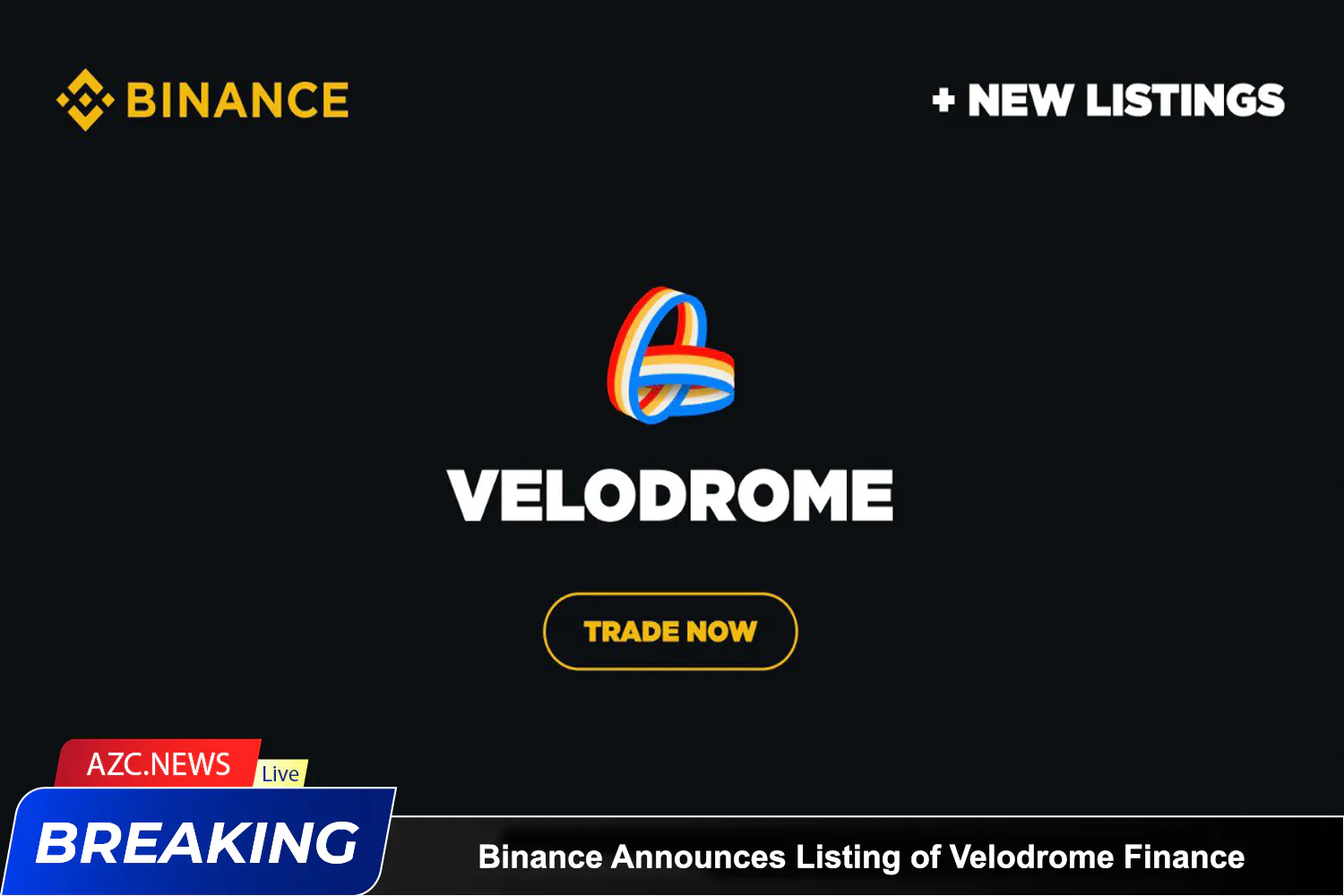 Binance Announces Listing Of Velodrome Finance