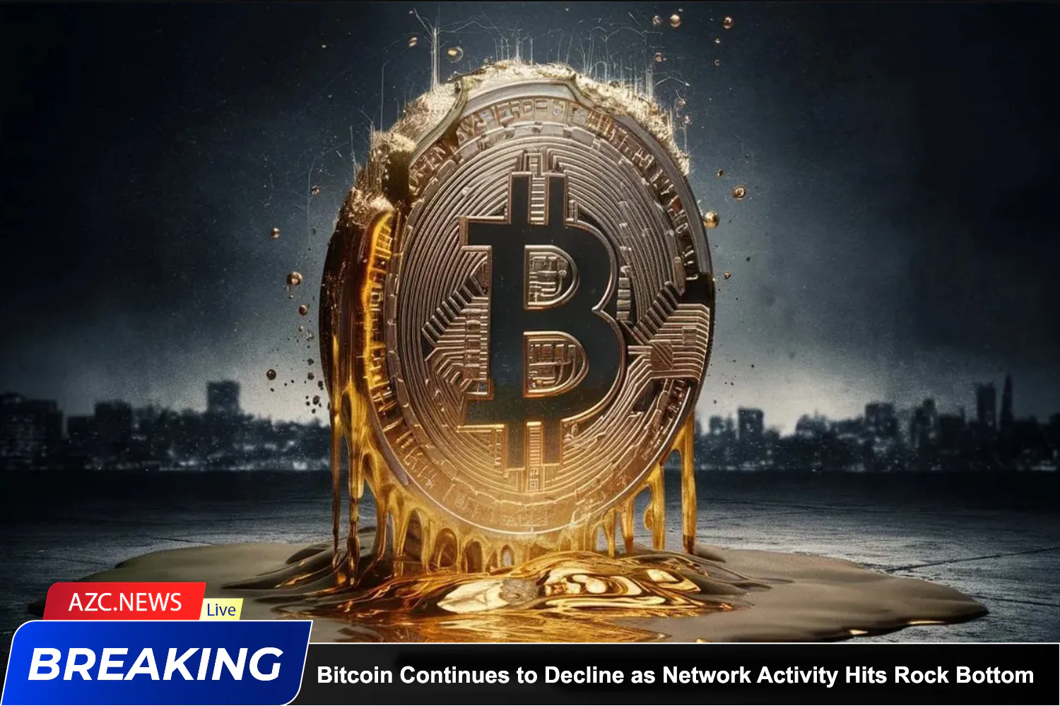 Azcnews Breaking Bitcoin Continues To Decline As Network Activity Hits Rock Bottom