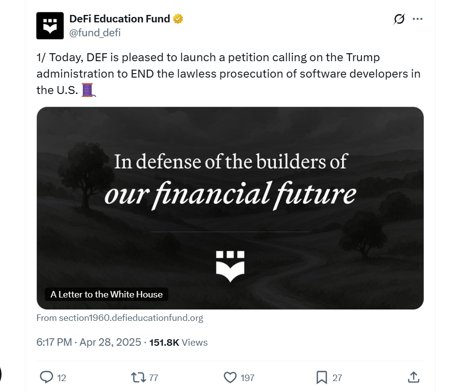 Defi Education Fund On X