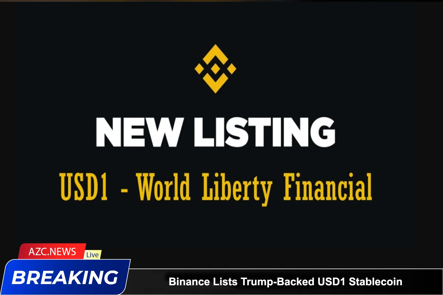 Binance Lists Trump Backed Usd1 Stablecoin