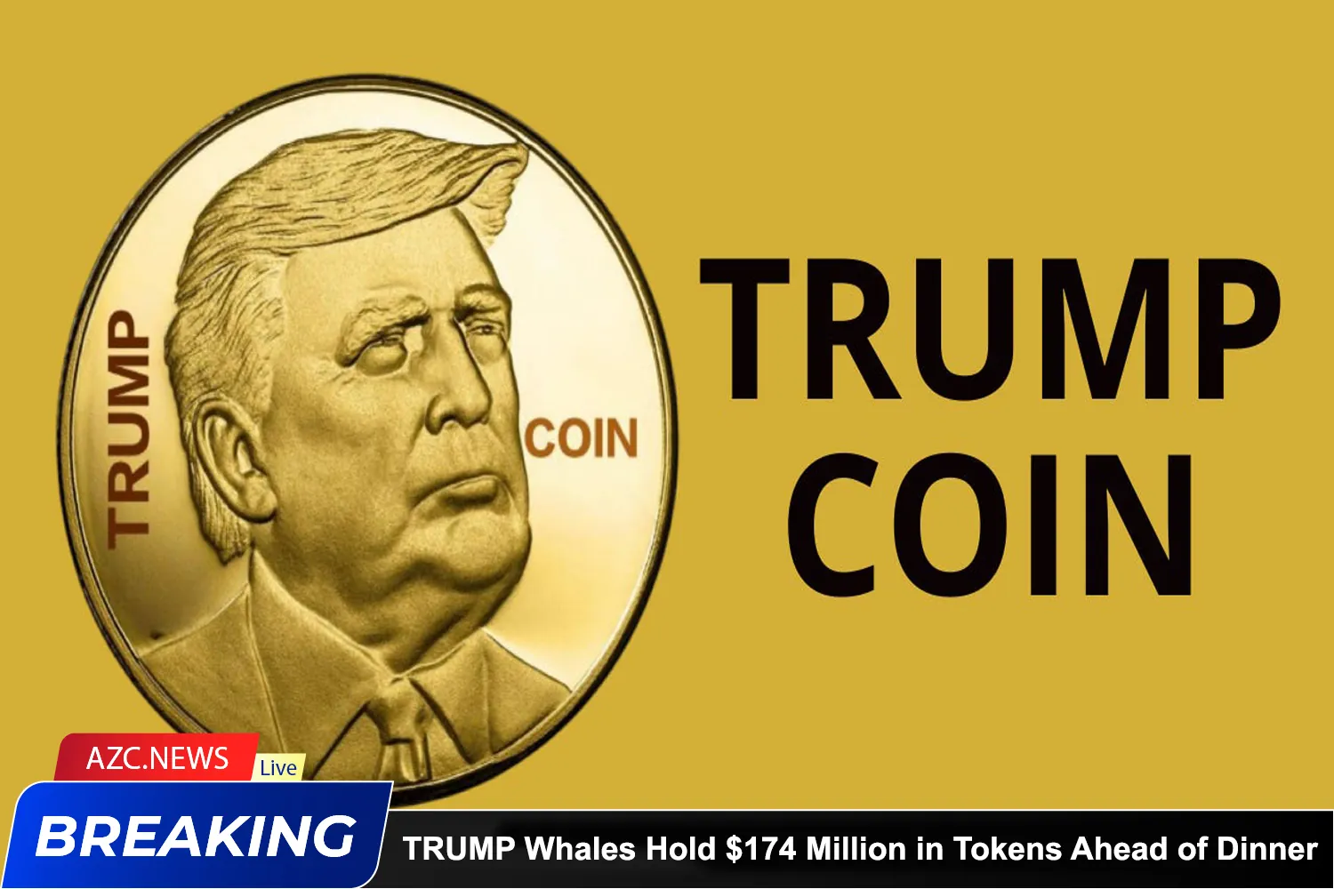 Trump Whales Hold $174 Million In Tokens Ahead Of Dinner With U.s. President
